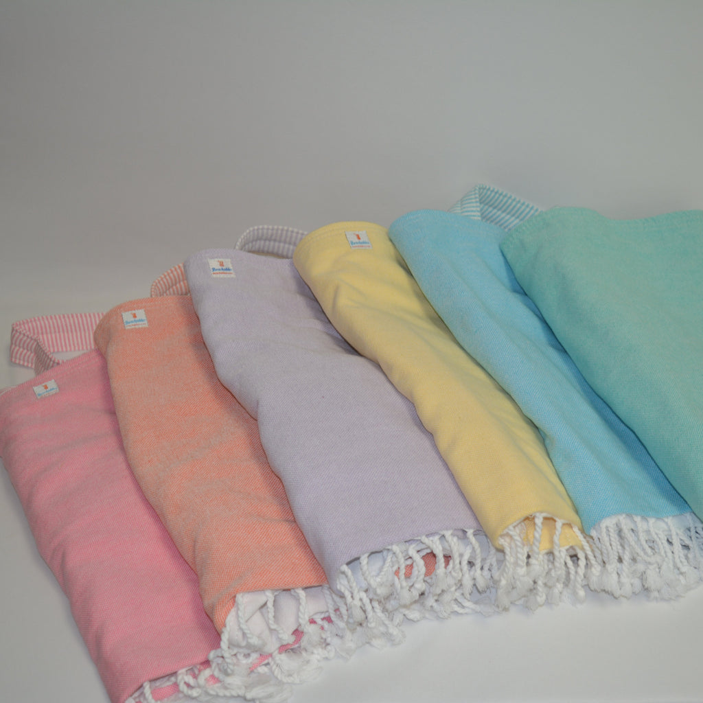 3 in 1 Turkish Cotton Beach Bag, Towel and Chair Cover (Solid Collection)