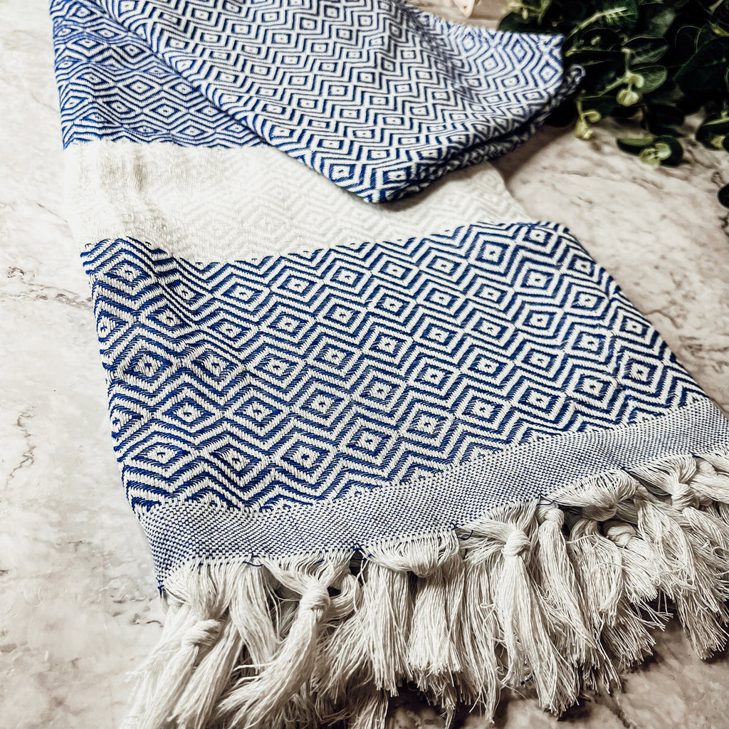 XL Turkish Cotton Towel 200GSM Oversized Bath, Pool, Hair and Picnic Towel